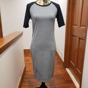 Raglan T dress in gray/black LLR Julia